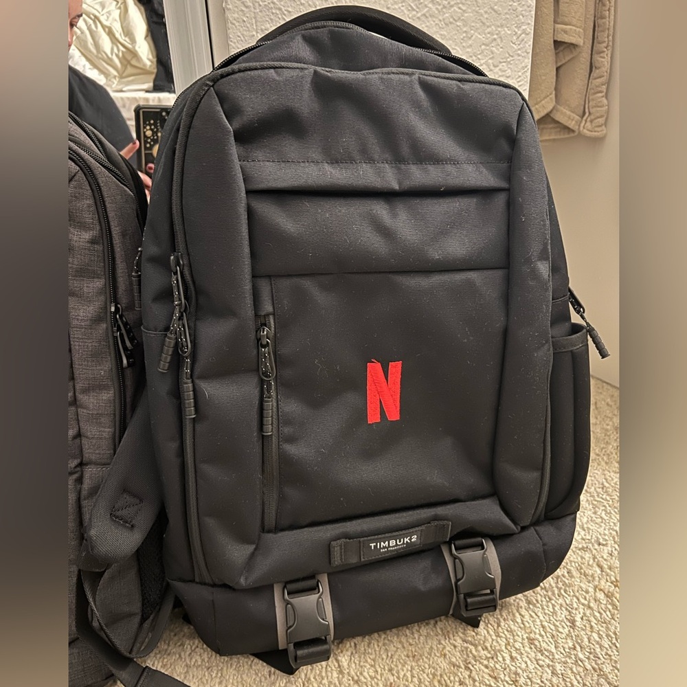 Timbuk2 Authority Laptop Backpack - Eco Black Deluxe w/ Red Netflix “N” Logo